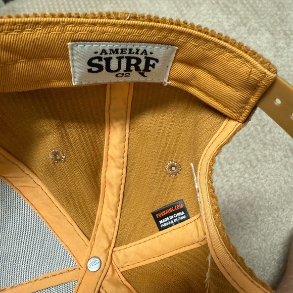 Tan Corduroy Cap with Embroidered Hand Design - Picture 5 of 6